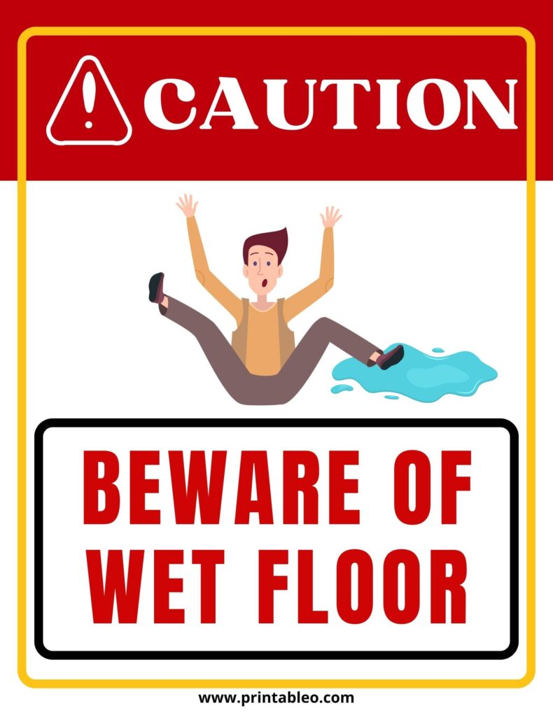 47+ Printable Wet Floor Signs Free Download