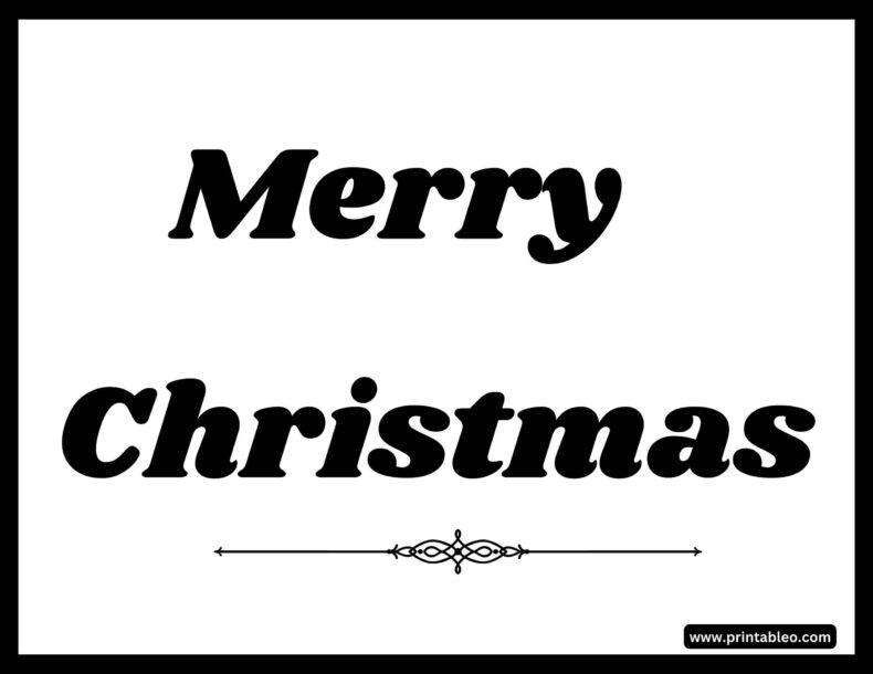 Black And White Merry Christmas Signs