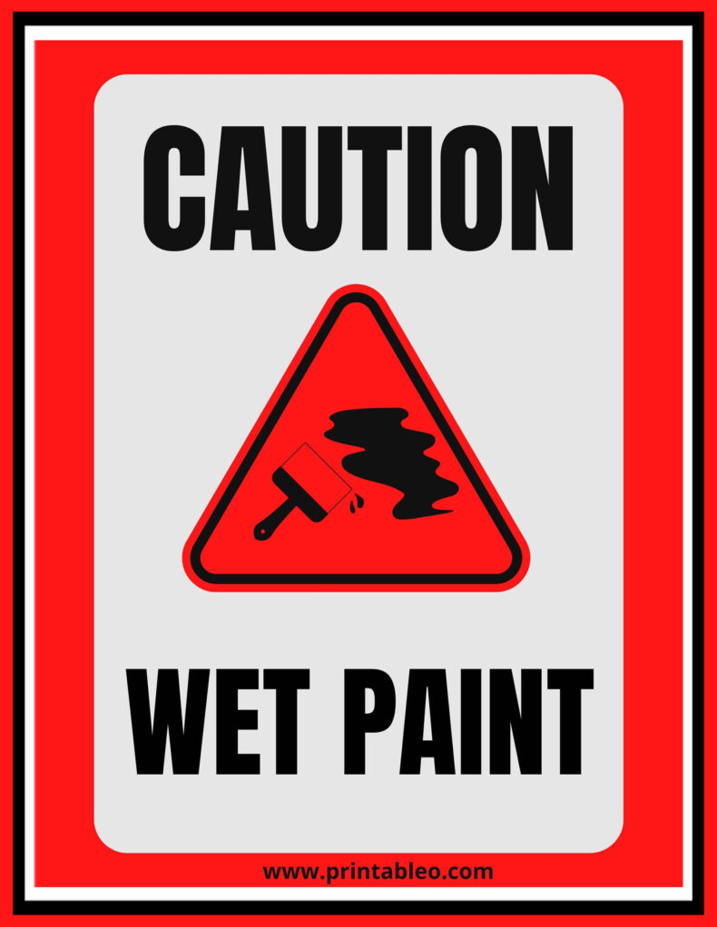 Caution Sign Painting
