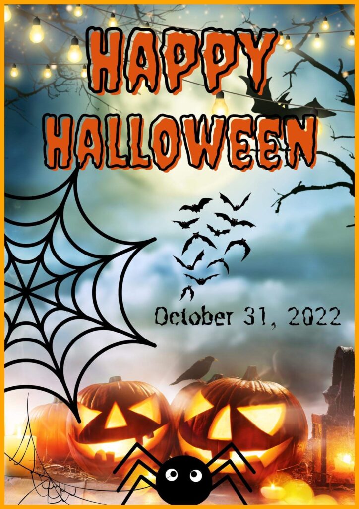 Creative Happy Halloween Flyer Sign