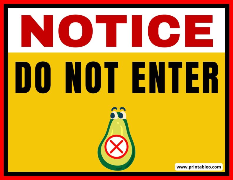 Do Not Enter Funny Sign
