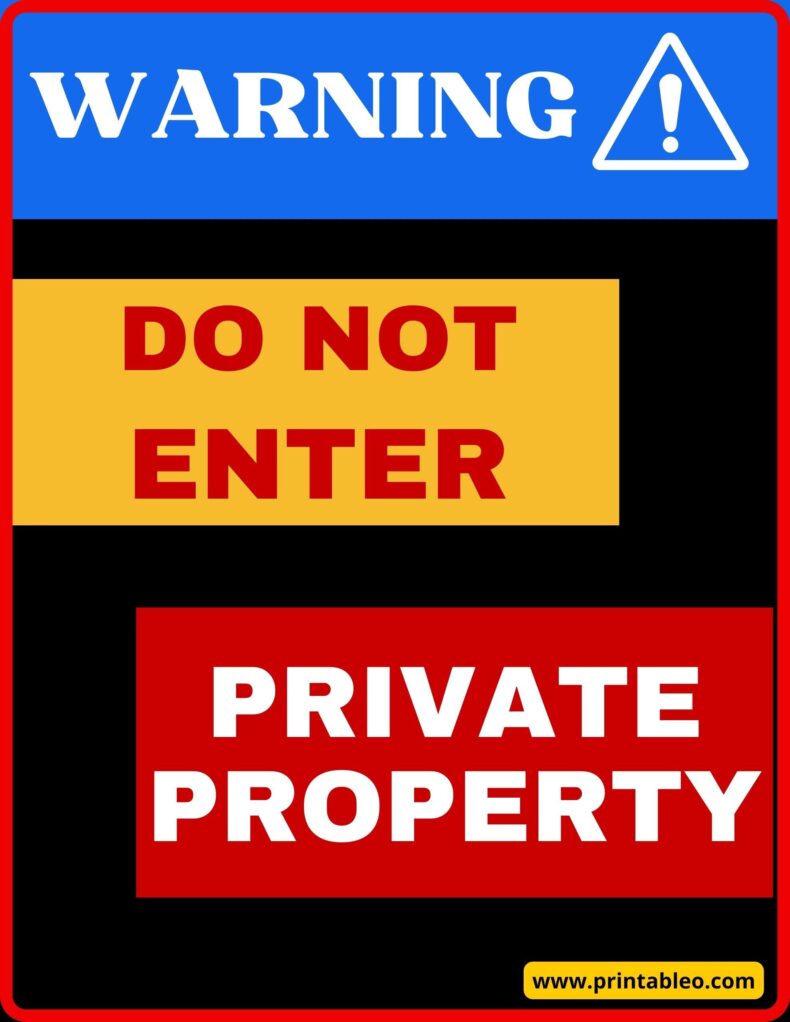 Do Not Enter Private Property Sign