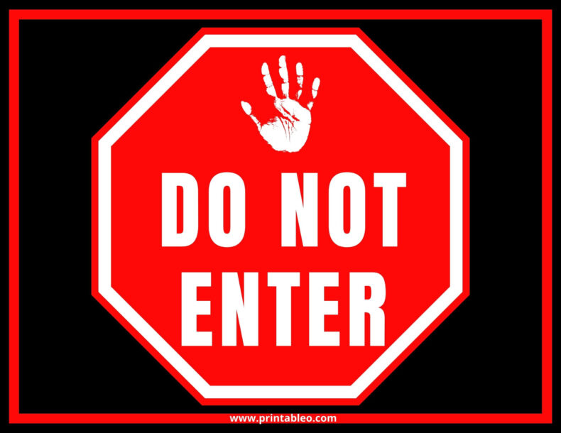 Do Not Enter Street Sign