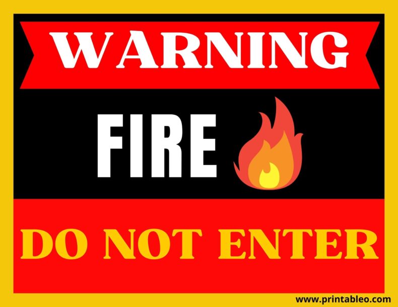 Fire Do Not Enter Sign