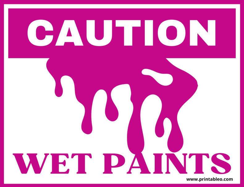 Free Wet Paint Signs