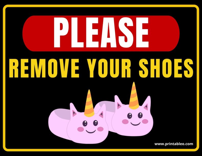 Funny Remove Your Shoes Sign