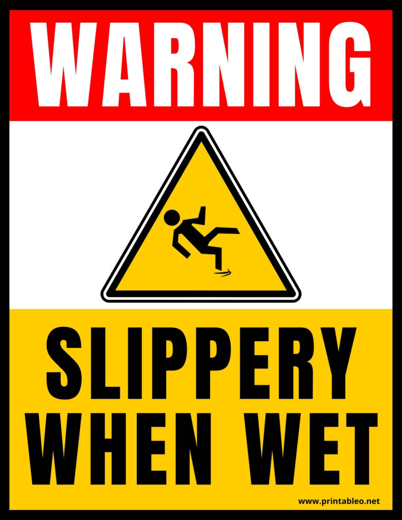 Funny Slippery When Wet Sign