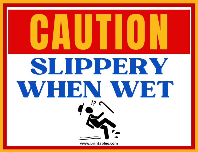 Funny Slippery When Wet Sign