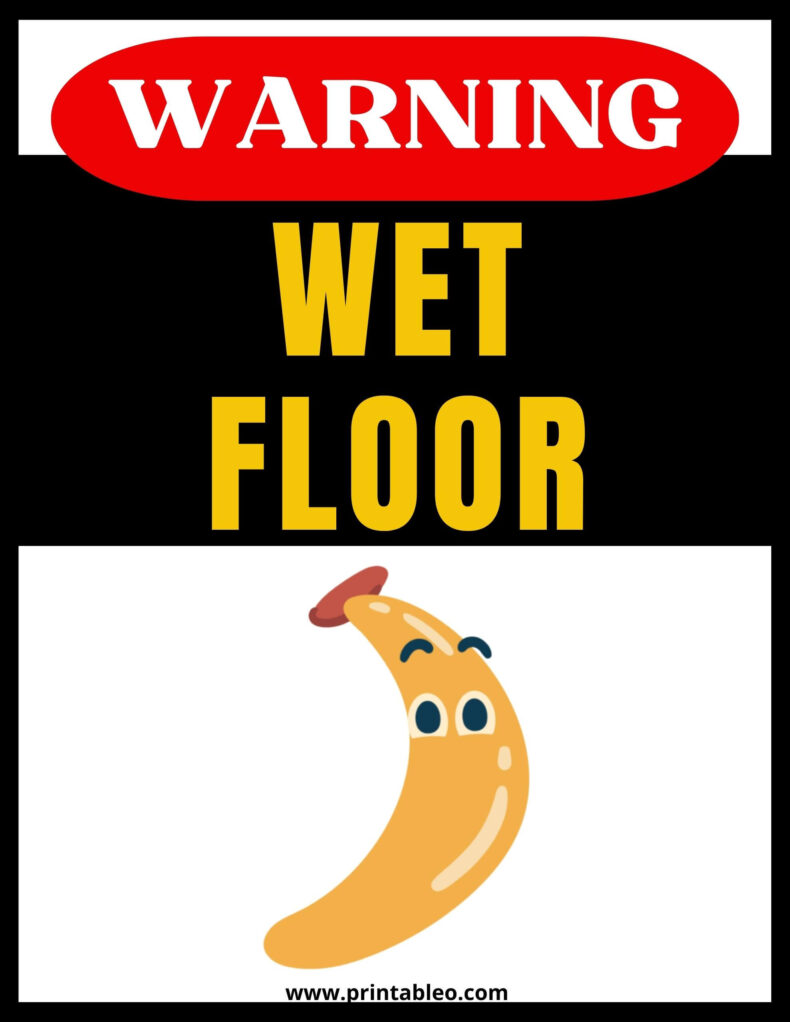 Funny Wet Floor Warning Signs