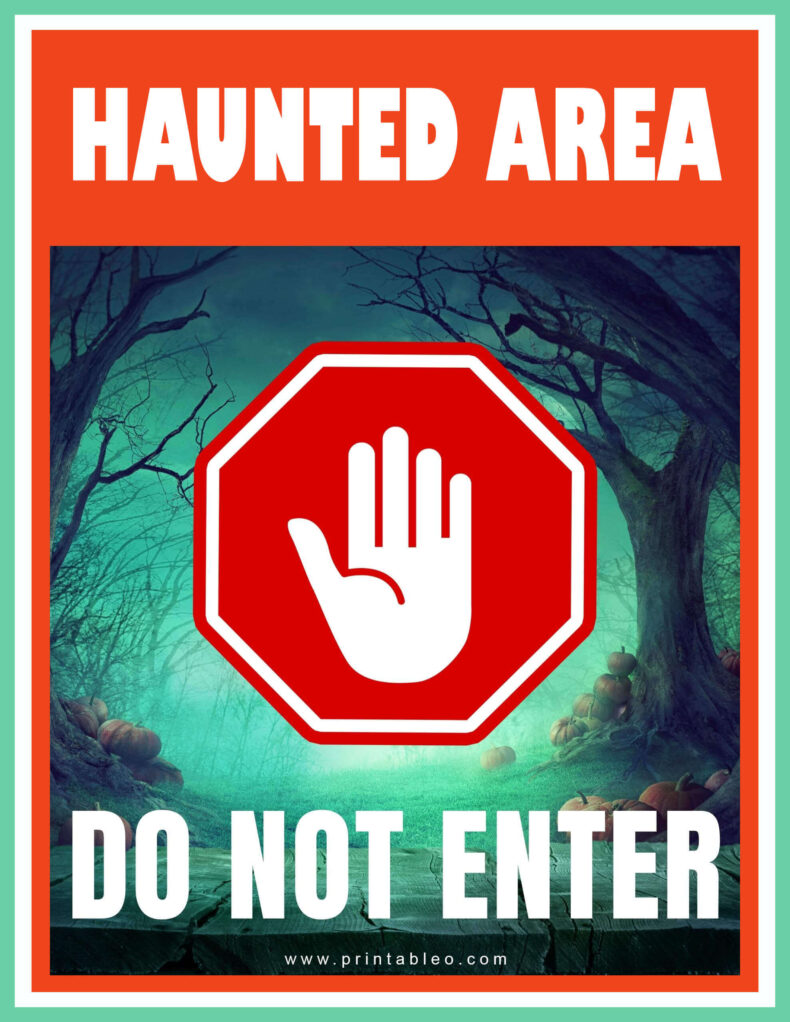 Halloween Do Not Enter Sign