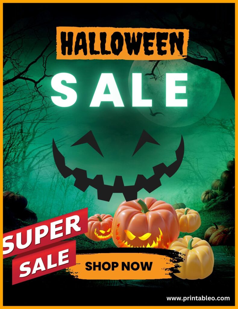Halloween Sale Sign PDF