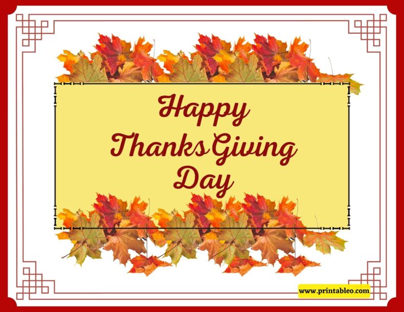 Happy Thanksgiving Day Sign PDF