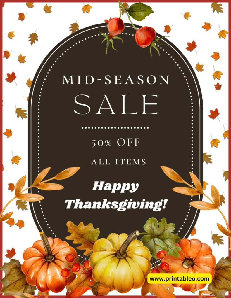 Happy Thanksgiving Sale Signs