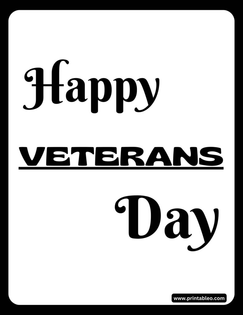 Happy Veterans Day Sign