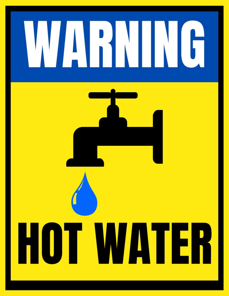 Hot Water Signage