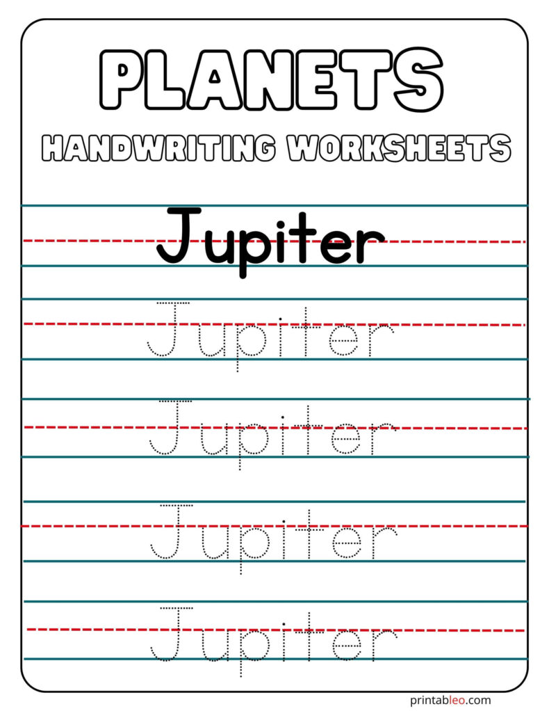Jupiter Handwriting Worksheets