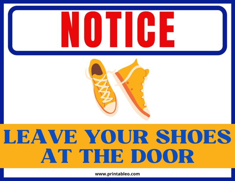 Leave Your Shoes At The Door Sign