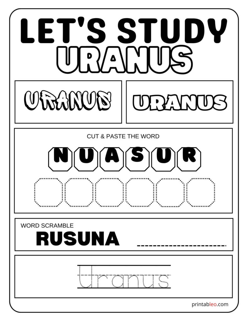 Let_s Study Uranus Worksheet