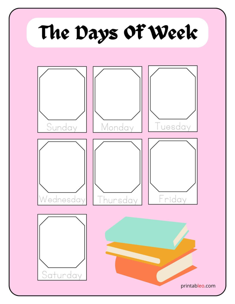 My Mini Book The Days Of Week Worksheet