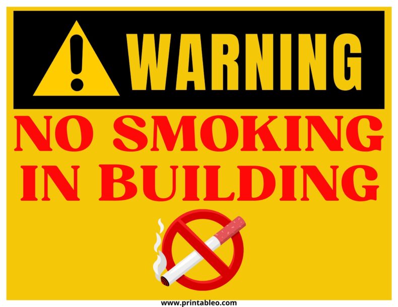 No Smoking In Building Signs