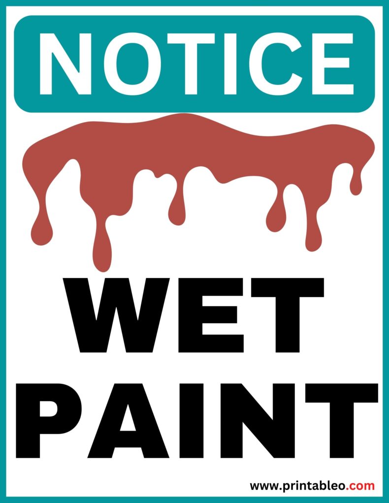 Notice-Wet Paint Signs