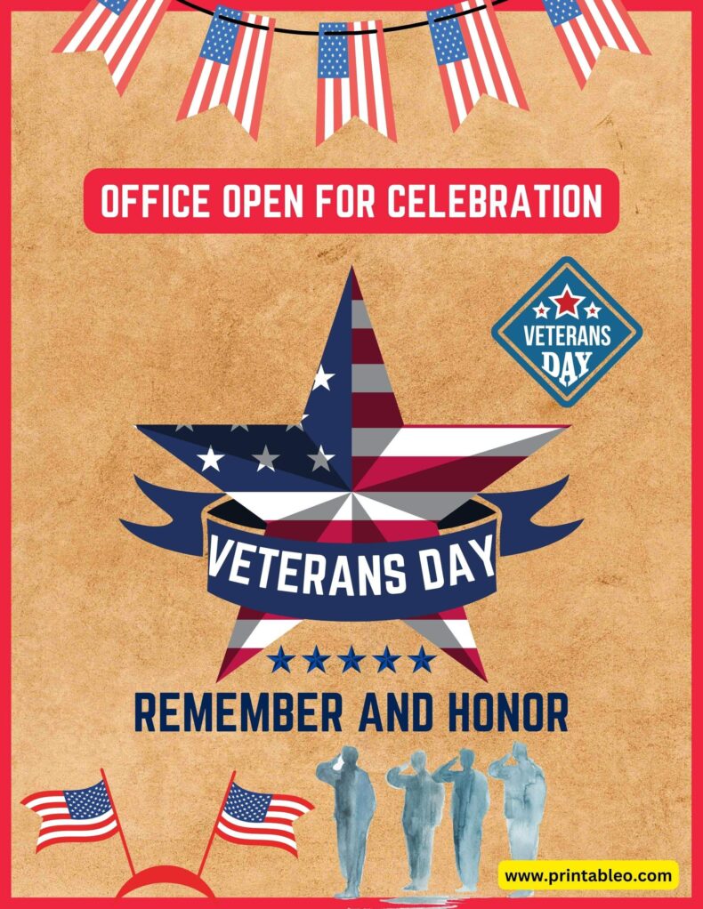 Office Open For Veterans Day Celebration Sign