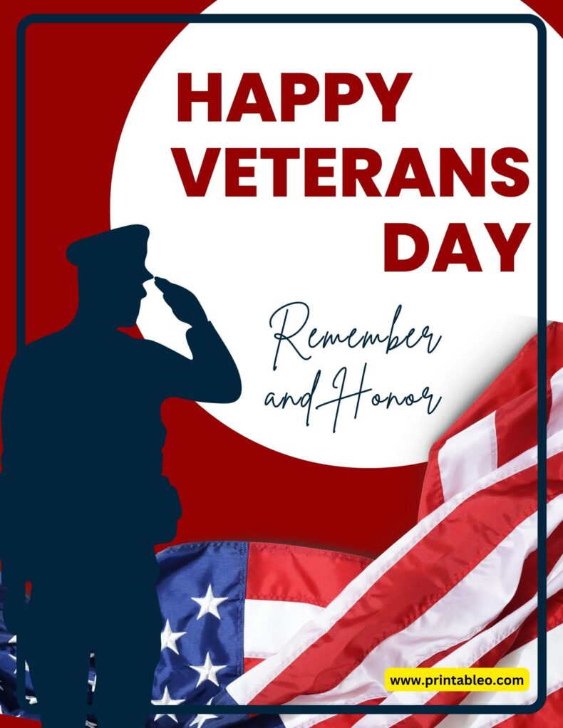 Red Creative Veterans Day Sign
