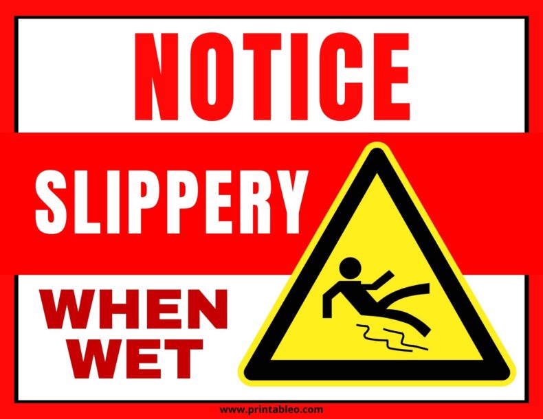 Slippery When Wet Traffic Sign