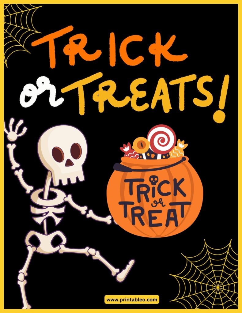 Trick or Treat Sign PDF