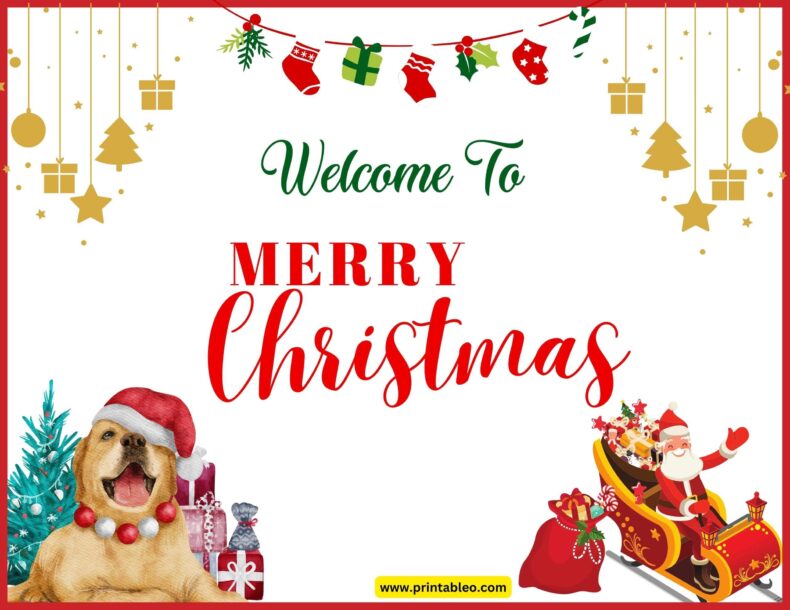 Welcome To Merry Christmas Sign