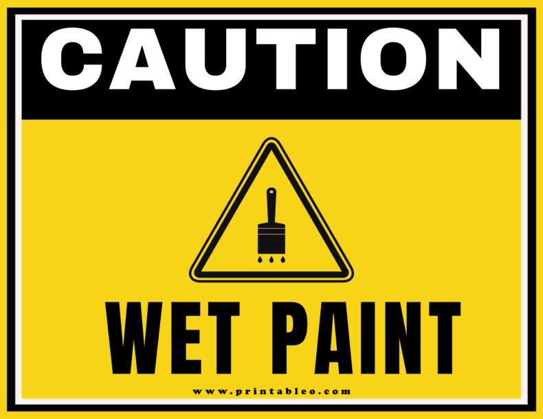 Printable Caution Wet Paint Sign – Free Printable Signs, 48% OFF