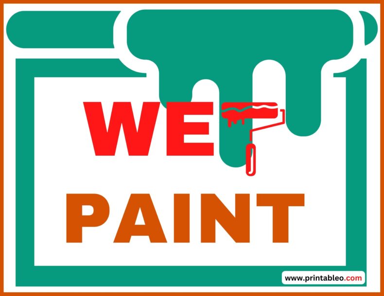 Wet Paint Sign Printable In PDF
