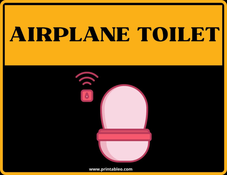 Airplane Toilet Sign
