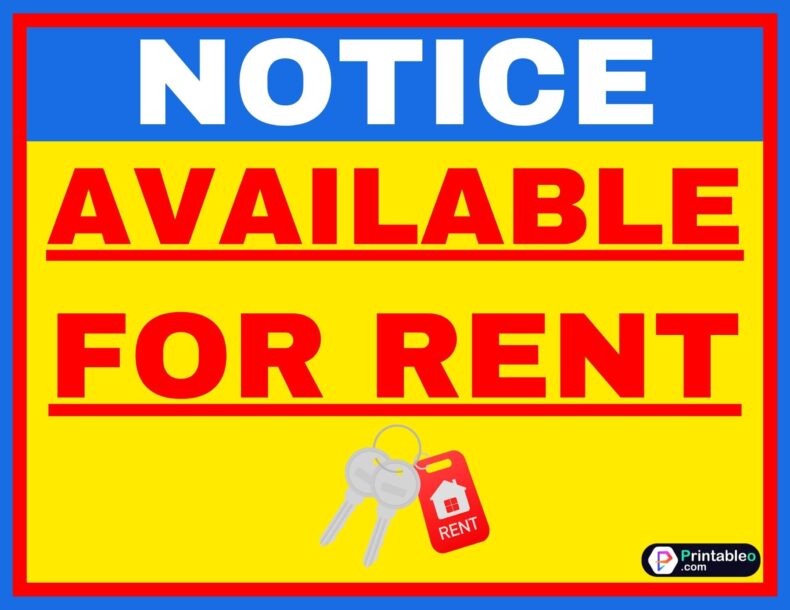 Available For Rent Sign