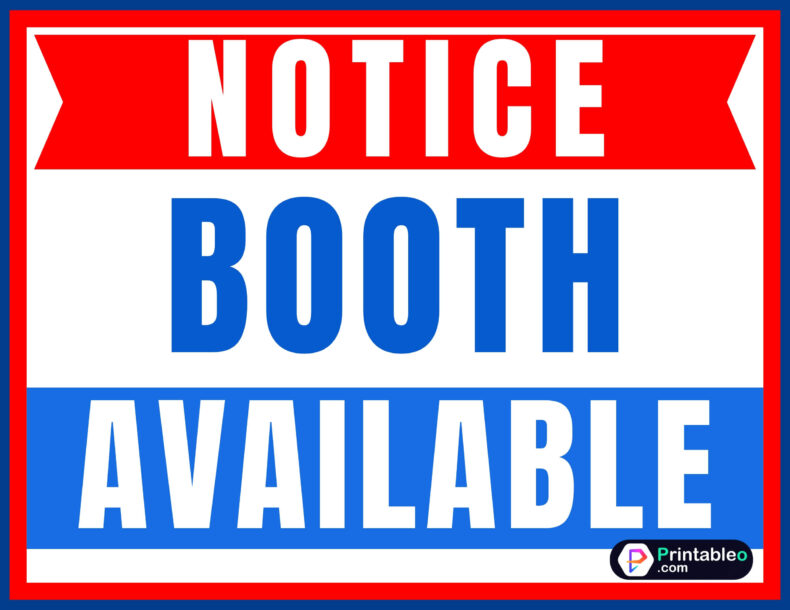 Booth Available Signs