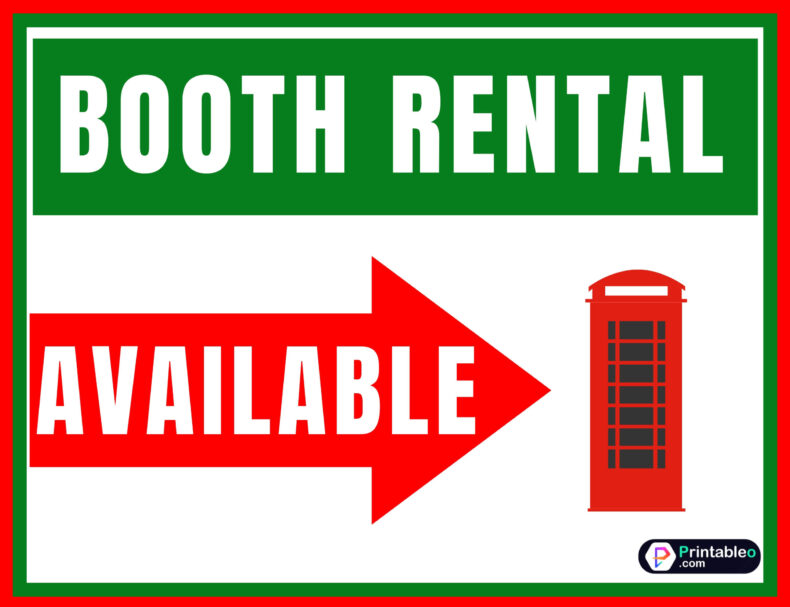 Booth Rental Available Sign