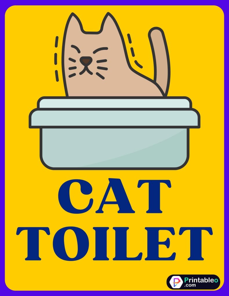 Cat Toilet Sign