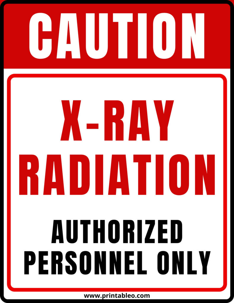Caution Sign X-Ray Radiation Authorized Personnel Only