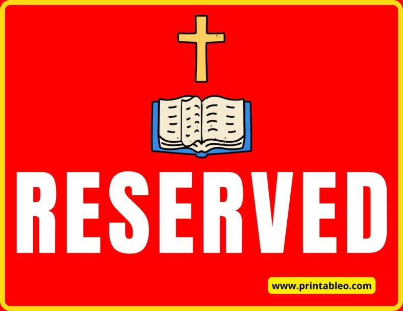 Church Reserved Seating Signs