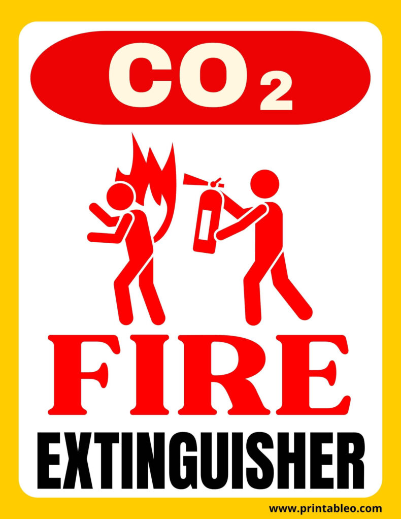 Co2 Fire Extinguisher Sign