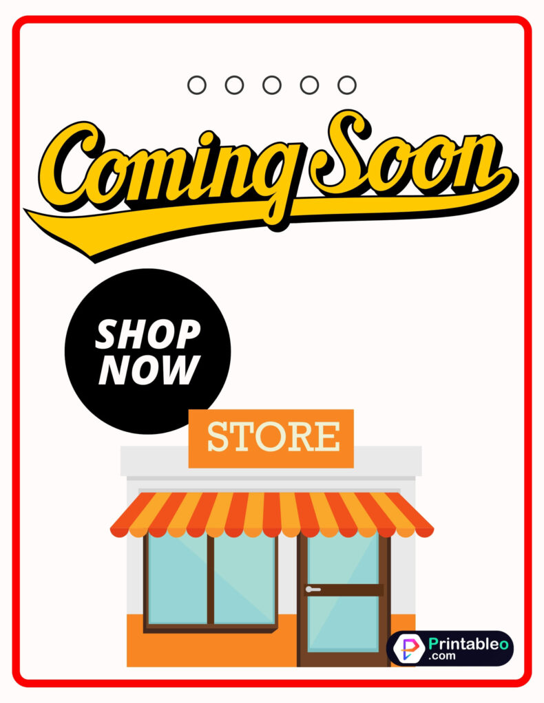 Coming Soon Store Sign