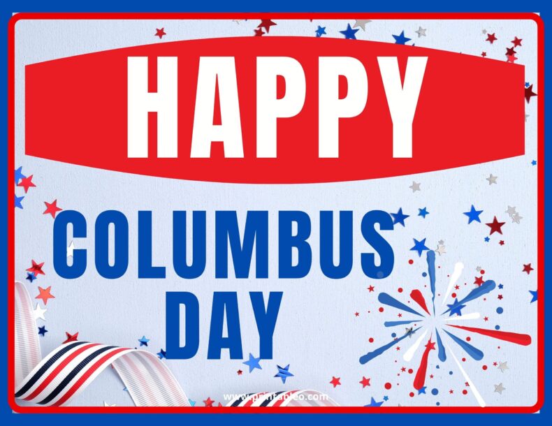 Creative Columbus Day Sign