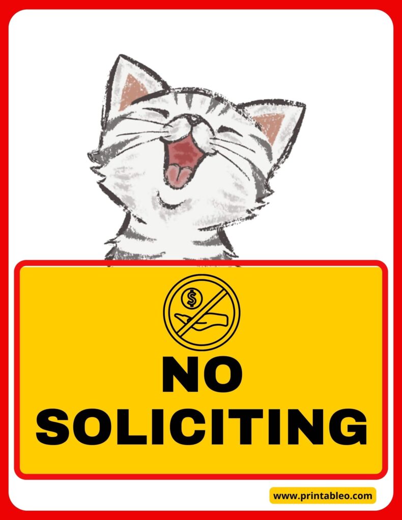 Cute No Soliciting Sign