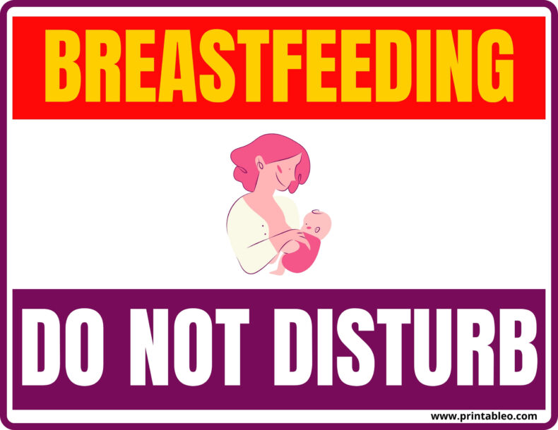 Do Not Disturb Breastfeeding Sign