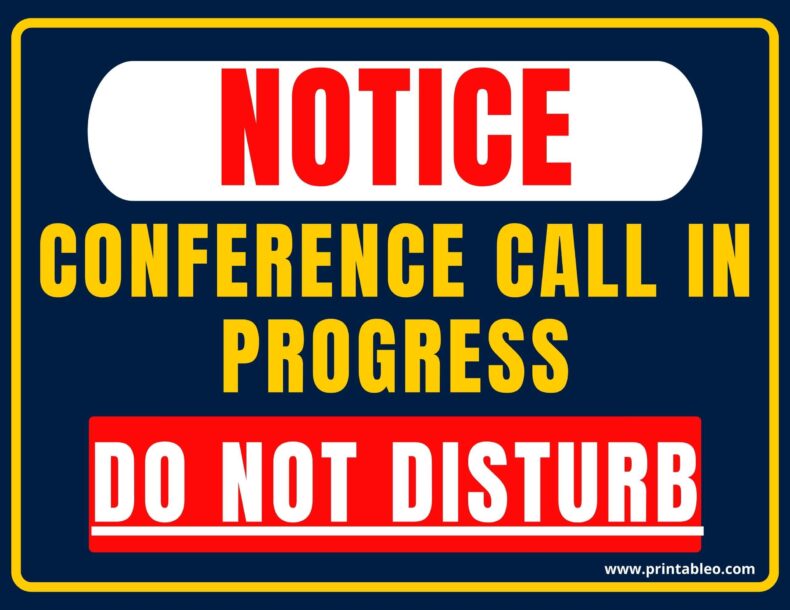 Do Not Disturb Conference Call In Progress