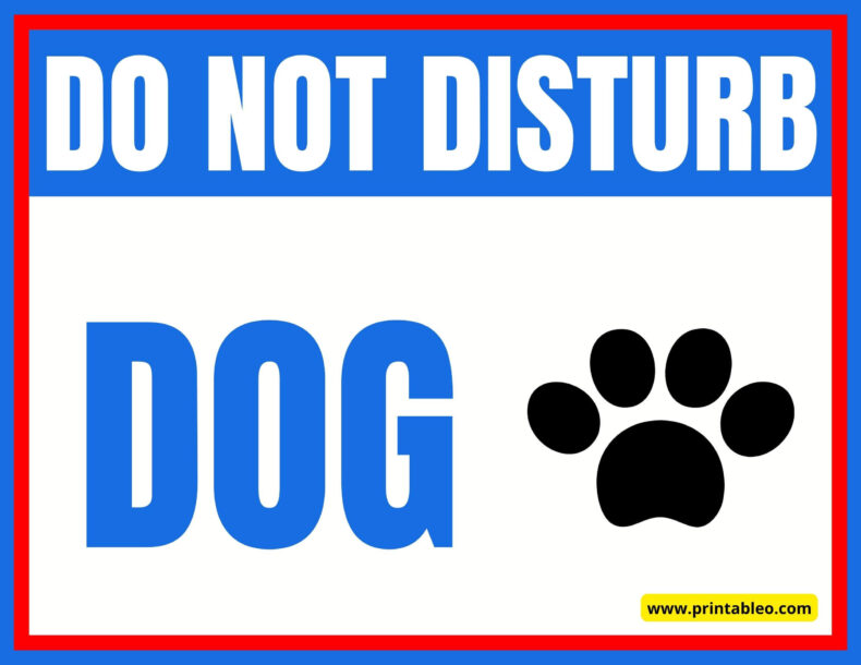 Do Not Disturb Dog Sign