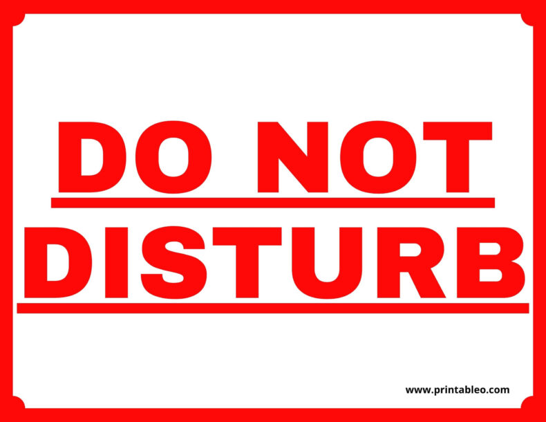 Do Not Disturb Hotel Sign