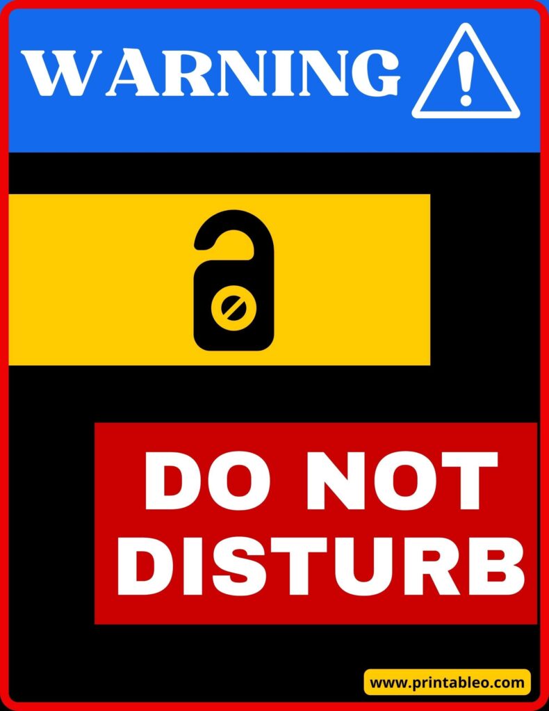 Do Not Disturb Room Signs