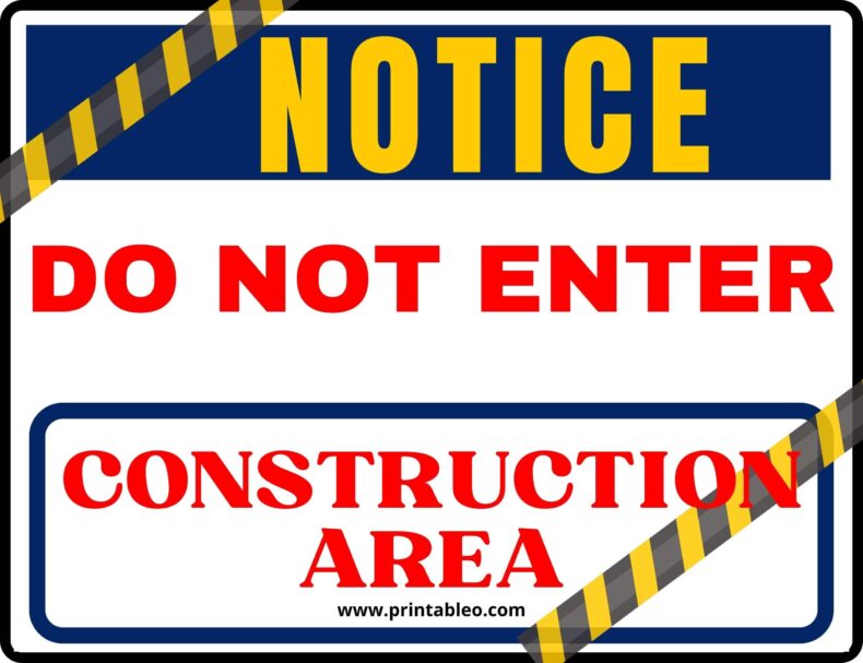 Do Not Enter Construction Sign