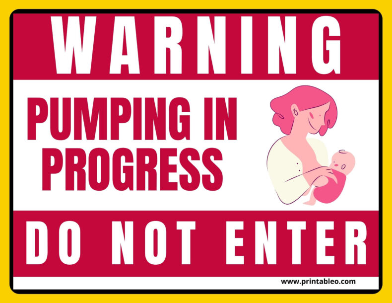 Do Not Enter Pumping Sign